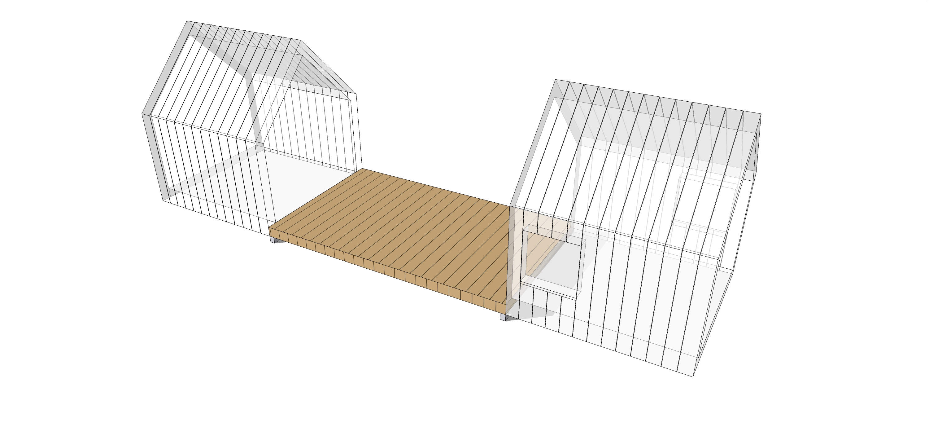 3D rendering af Legehus - plateau rektangel Olivia
