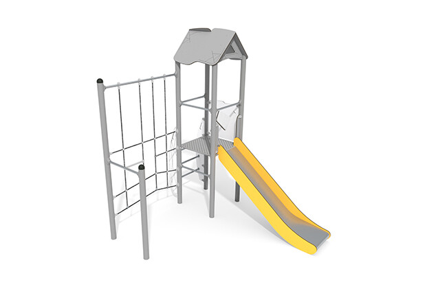 3D rendering af Legetårn - Active enkelt tårn klatrenet