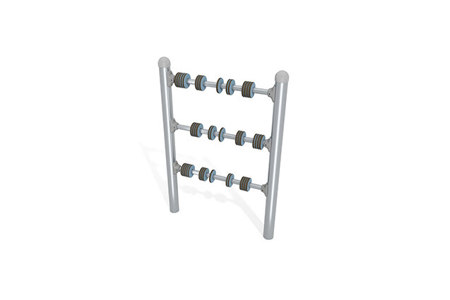 3D rendering af Aktivitetstavle - sanse- og læringstavle blå