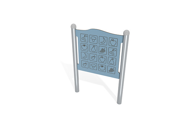 3D rendering af Aktivitetstavle - find to ens blå