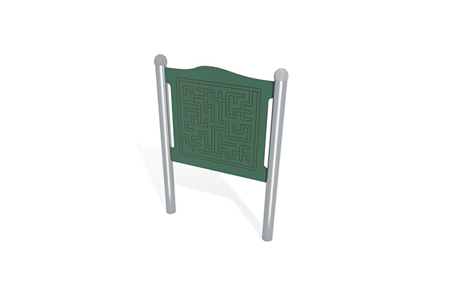 3D rendering af Aktivitetstavle - labyrint illustration grøn