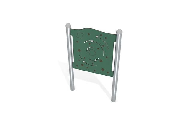 3D rendering af Aktivitetstavle - stjernehimmel grøn