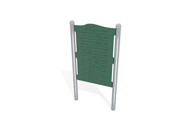 3D rendering af Aktivitetstavle - højdemåler grøn