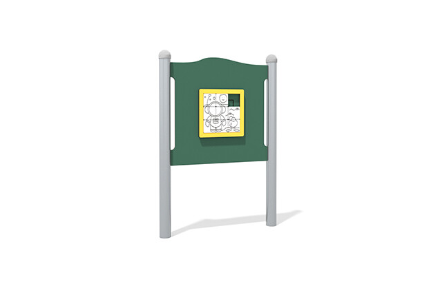 3D rendering af Aktivitetstavle - skubbe puslespil grøn