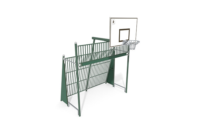 3D rendering af Multimål - Sport Arena mål fodbold og basketball grøn