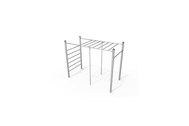 3D rendering af Fitness - Street Workout Inox armgang