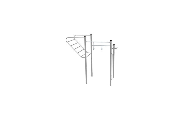 3D rendering af Fitness - Street workout multiredskab 1 grå