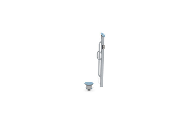 3D rendering af Fitness - Outdoor Inox standing twister blå