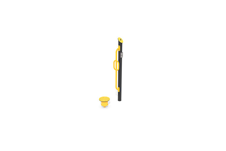 3D rendering af Fitness - Outdoor standing twister gul