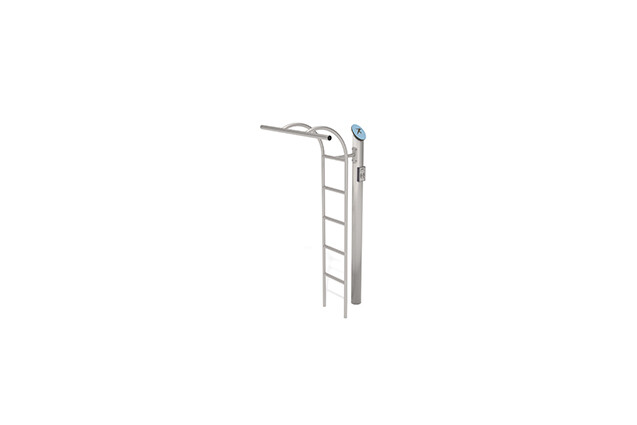 3D rendering af Fitness - Outdoor Inox pull-up ribbe blå
