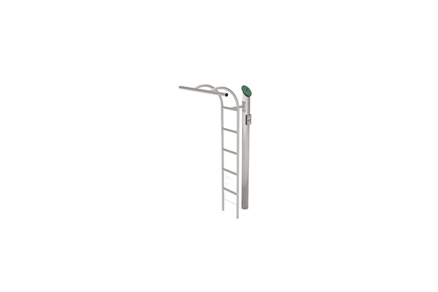 3D rendering af Fitness - Outdoor Inox pull-up ribbe grøn