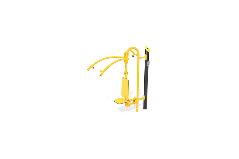 3D rendering af Fitness - Outdoor lat pulldown gul