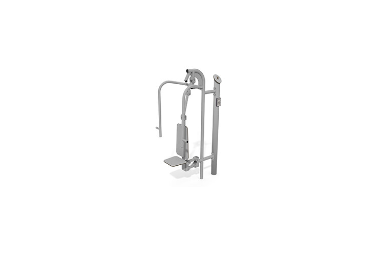 3D rendering af Fitness - Outdoor brystpres grå