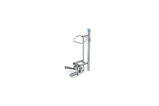 3D rendering af Fitness - Outdoor Inox stepper blå