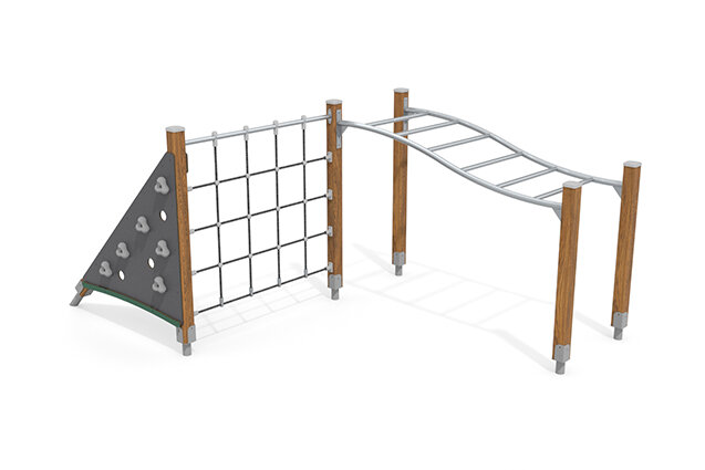 3D rendering af Klatreanlæg - ECO klatrebane S