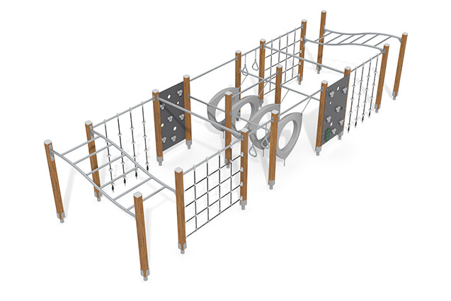 3D rendering af Klatreanlæg - ECO klatrebane L