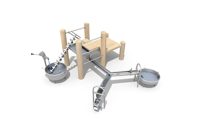 3D rendering af Vandleg - vandlegesystem robinie L