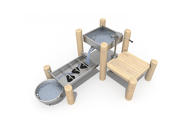 3D rendering af Vandleg - vandlegesystem robinie S