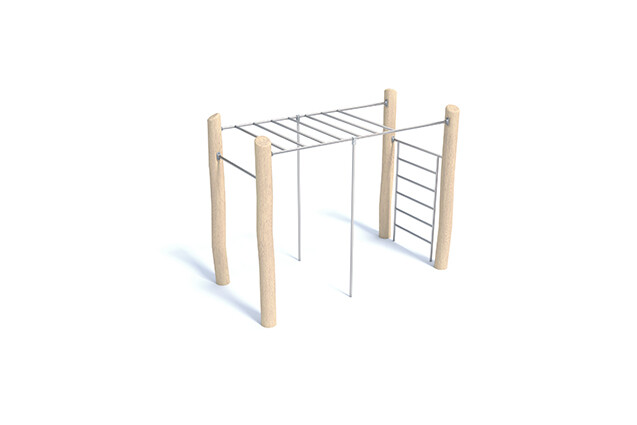 3D rendering af Fitness - Robinie Street Workout armgang
