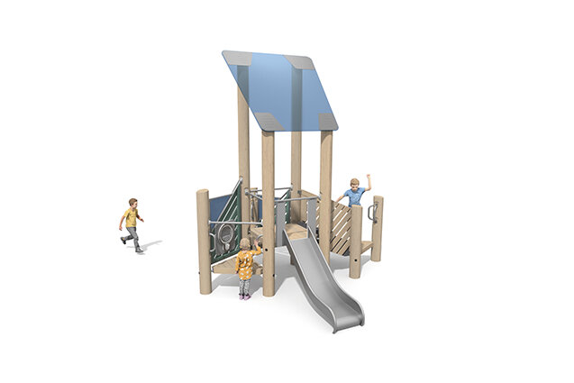 3D rendering af Legetårn - Mega Robinie 8