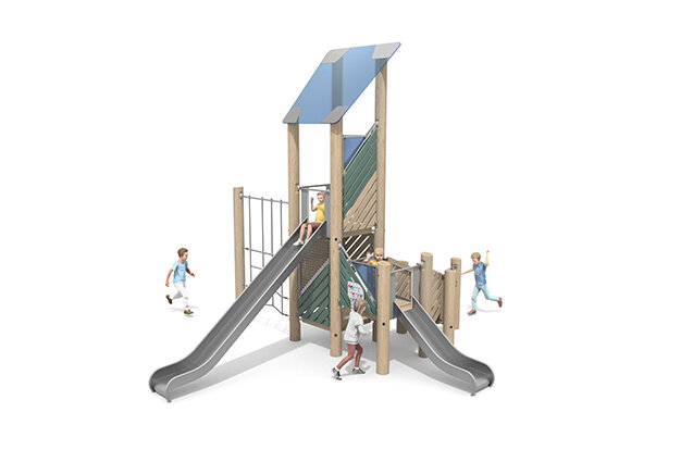 3D rendering af Legetårn - Mega Robinie 9