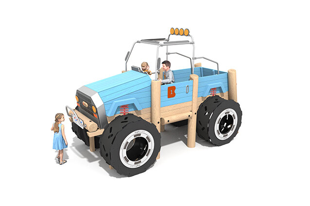 3D rendering af Monster truck i robinie