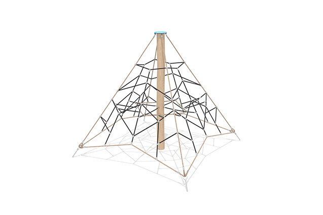 3D rendering af Klatrenet - Robinia Scandic pyramide 2,3 m