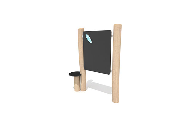 3D rendering af Robinia Scandic tavle med sidebord