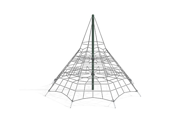 3D rendering af Klatrenet - Acrobat pyramide 3 grøn/sort