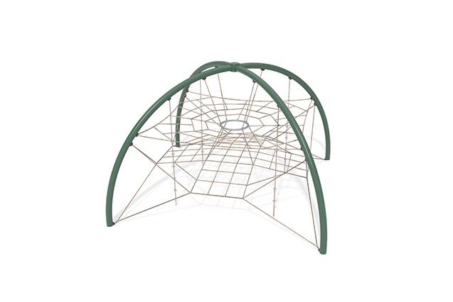 3D rendering af Klatrenet - Acrobat kuppel 1 grøn/beige