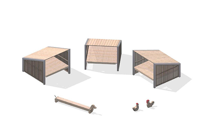 3D rendering af Legehus - Arthur pakke 14