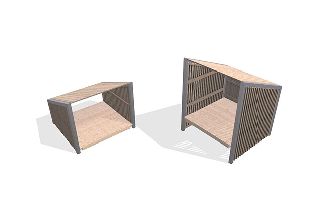 3D rendering af Legehus - Arthur pakke 24