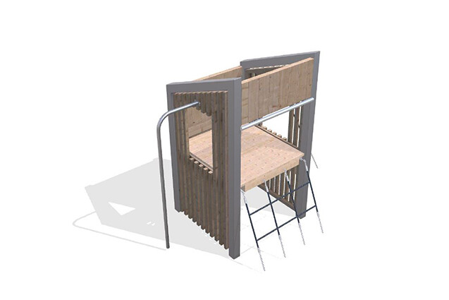 3D rendering af Legetårn - Arthur pakke 34