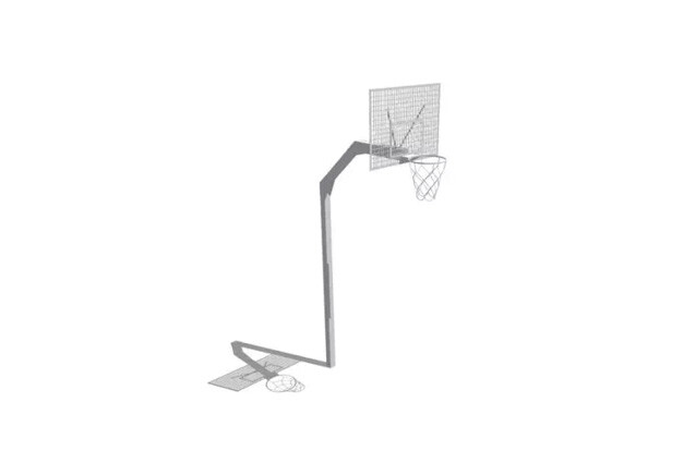 3D rendering af Basketballstativ 3