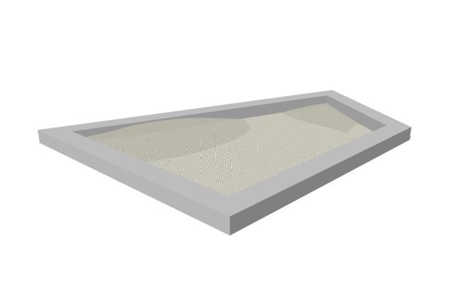 3D rendering af Designkant - beton h 0,1m