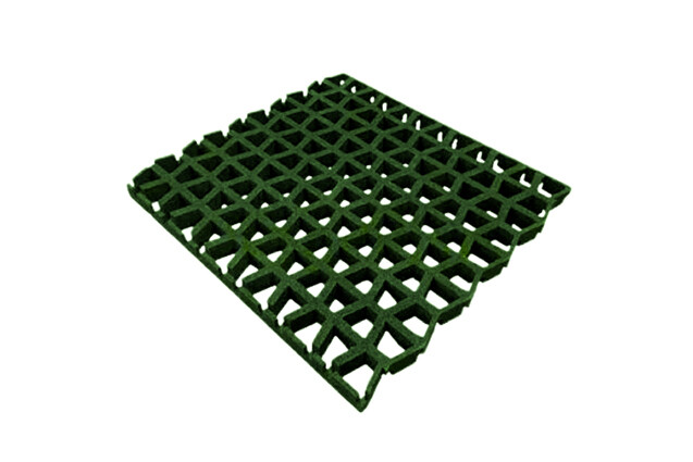 3D rendering af Faldunderlag - faldmåtte 45 mm grøn
