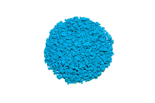 3D rendering af Faldunderlag - TPV gummigranulat 25 kg RH22