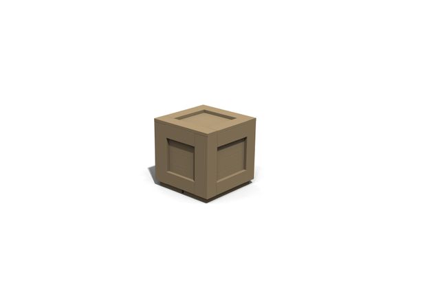 3D rendering af Udemøbel - kasse 60