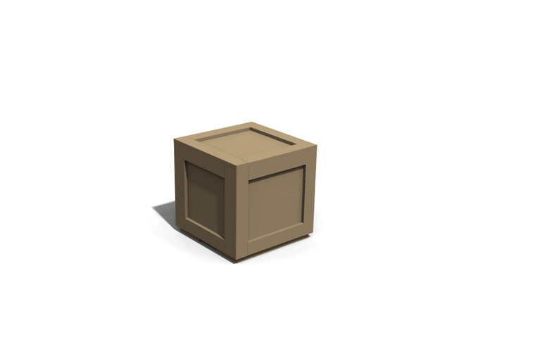 3D rendering af Udemøbel - kasse 80