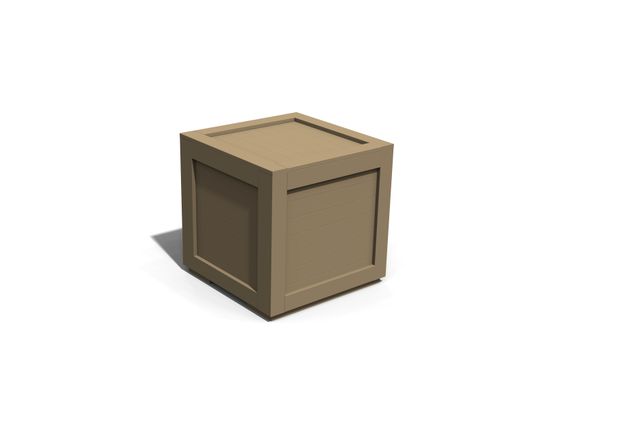 3D rendering af Udemøbel - kasse 100