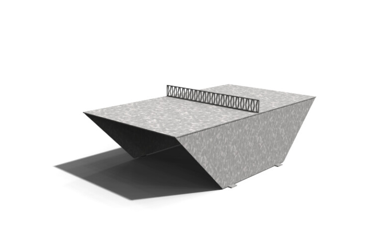 3D rendering af Pingout bordtennisbord - varmgalvaniseret