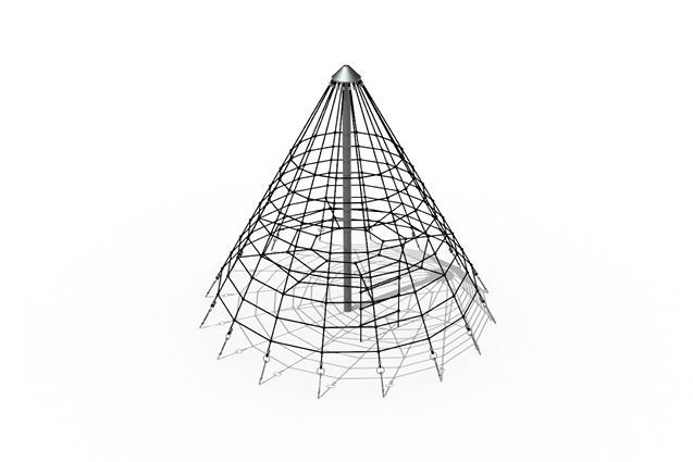 3D rendering af Klatreanlæg - pyramiden