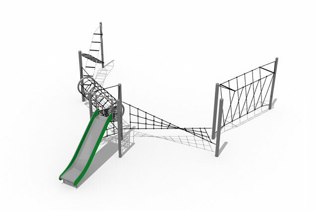 3D rendering af Junglebane - forhindringsbane 7m