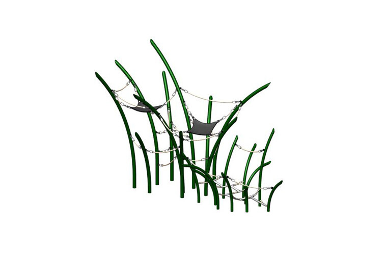 3D rendering af Klatrenet - Grass Art 2