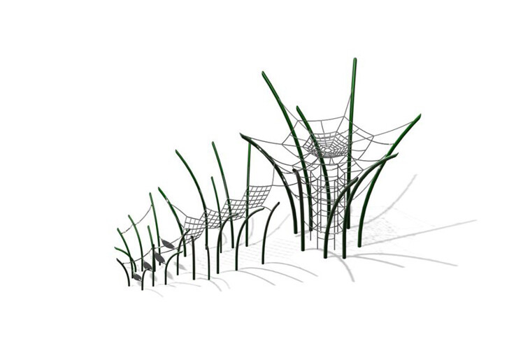3D rendering af Klatrenet - Grass Art 1