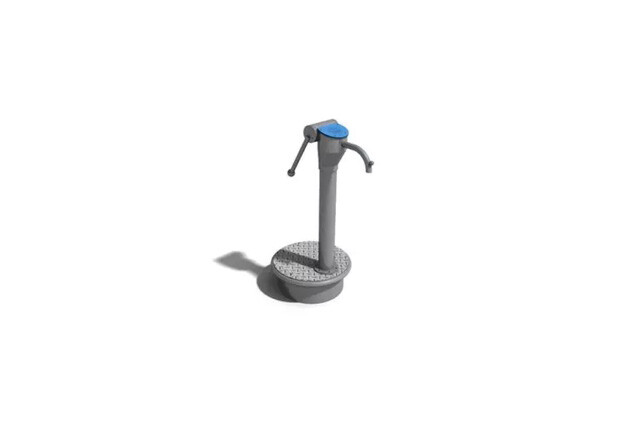 3D rendering af Vandleg - vandpumpe m platform 2