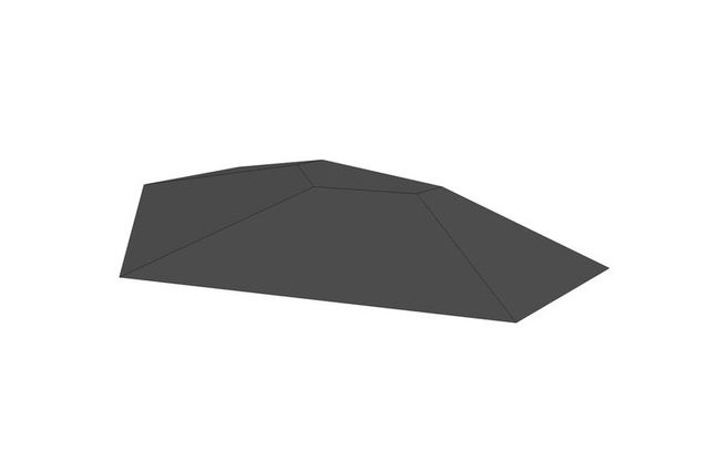 3D rendering af Skaterrampe - Funbox pyramid 1