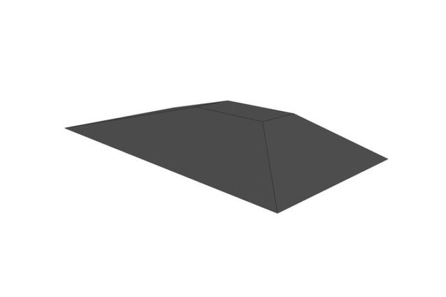 3D rendering af Skaterrampe - Funbox pyramid 2
