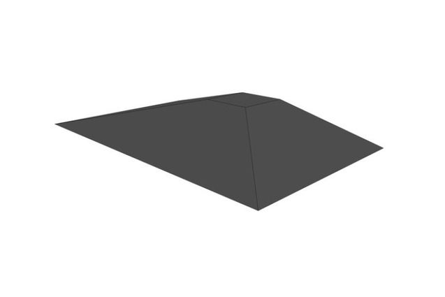 3D rendering af Skaterrampe - Funbox pyramid 3