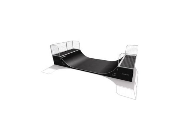 3D rendering af Skaterrampe - Miniramp h 120